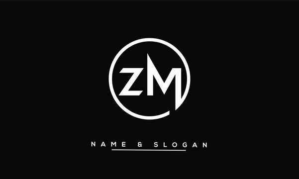 ZM, MZ, Z, M  Abstract Letters Logo Monogram