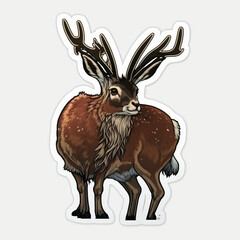 Nature inspired cute deer cutout on Isolated Transparent Background generative ai technology