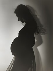 Shadow of a pregnant women