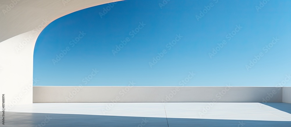 Leinwandbilder a contemporary abstract structure with a copy space image set against a backdrop of a clear blue sky