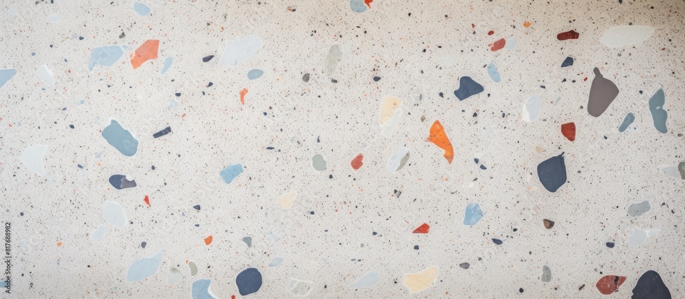 Poster a textured background of a concrete terrazzo wall providing plenty of copy space image