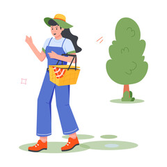 Pack of Outdoor Adventures Flat Illustrations  

