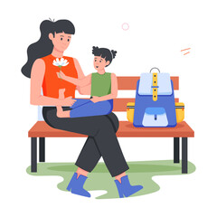 Pack of Outdoor Adventures Flat Illustrations  

