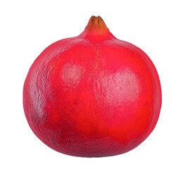 Red pomegranate isolated on white background