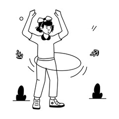 Handy Set of Garden Activities Flat Illustrations  

