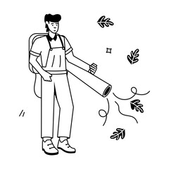 Pack of Outdoor Adventures Flat Illustrations  

