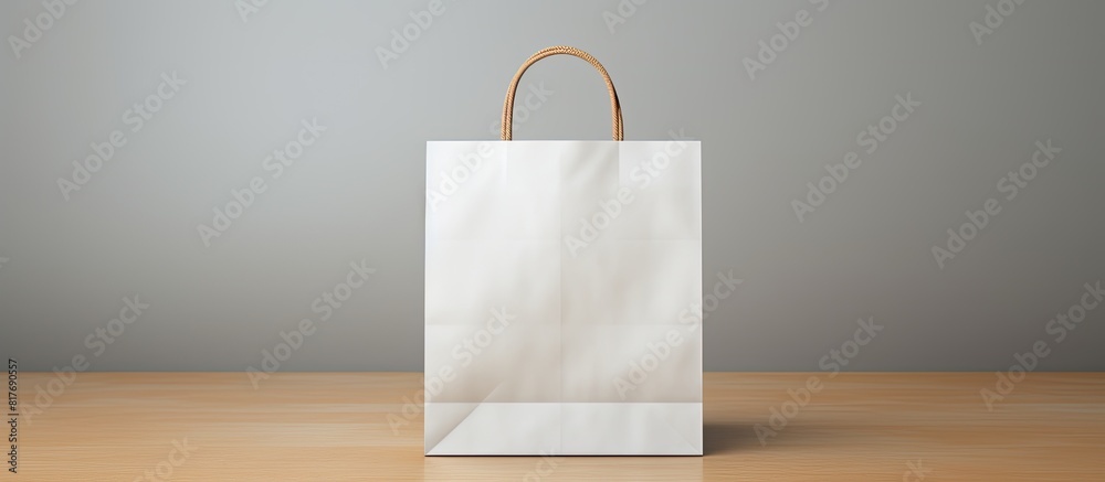 Poster A blank paper bag with ample copy space image for creating mockups advertising and branding backgrounds
