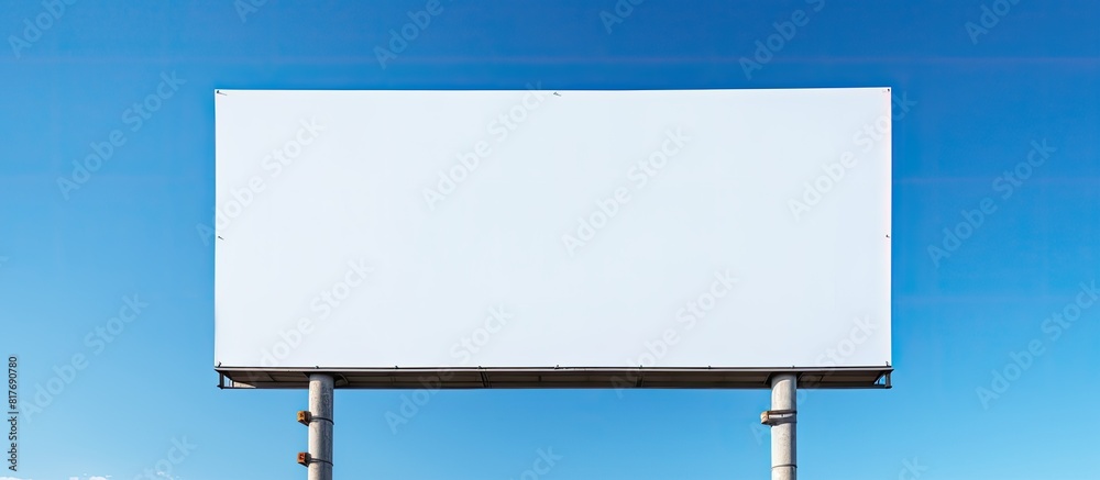 Aufkleber a blank white billboard seen from below serves as a template for mockup designs it offers ample spac