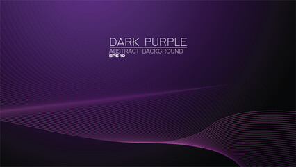 Dark Purple abstract background with curve line