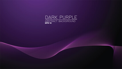 Dark Purple abstract background with curve line