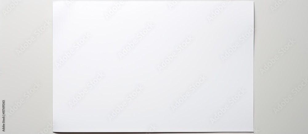 Sticker a blank a4 copy space image featuring a piece of rough empty paper standing alone against a white ba