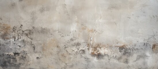 A fragment of an aged concrete wall with a textured stucco finish creating a background suitable for copy space image