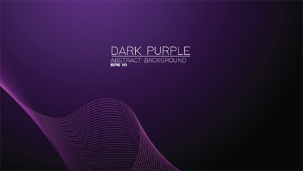 Dark Purple abstract background with curve line