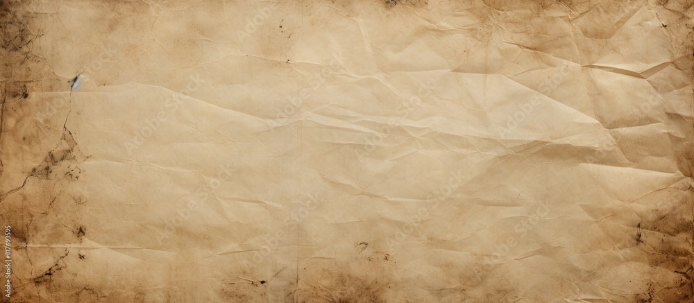 Poster crumpled dirty old paper background with copy space image
