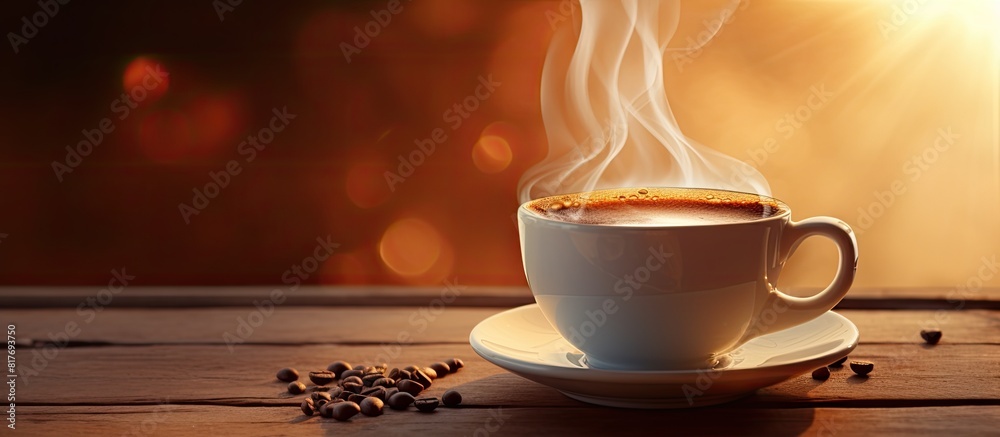 Poster Enjoy your coffee break with a refreshing cup of espresso Take a moment to relax and recharge while savoring the rich aroma of the coffee. Creative banner. Copyspace image