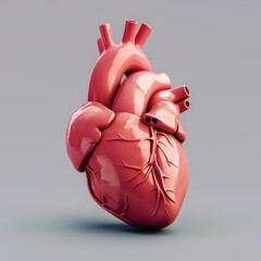 isometric heart 3d icon semi realistic