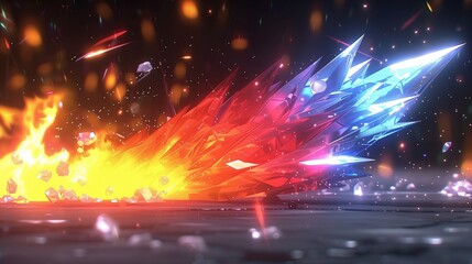 Obraz premium Ground Fire Explosion