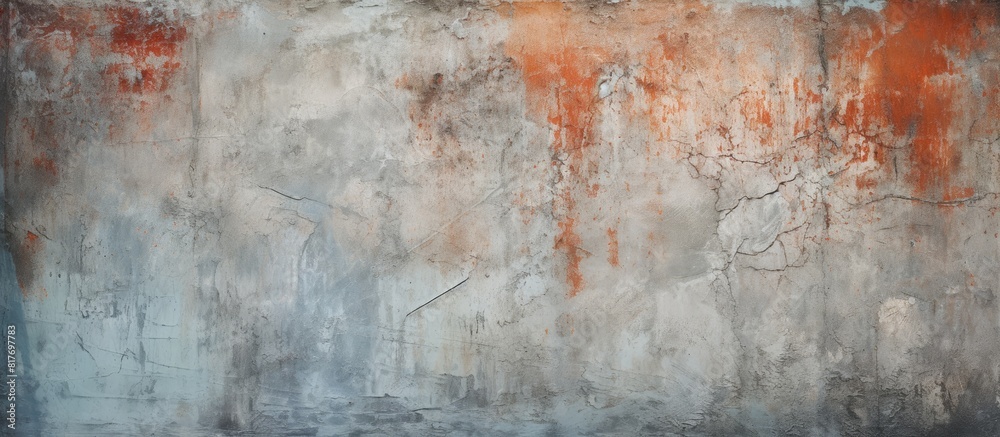 Poster Abstract background with copy space image featuring the worn and textured surface of an aged cement wall
