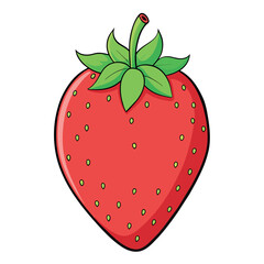 Strawberry cartoon vector Illustration flat style artwork concept
