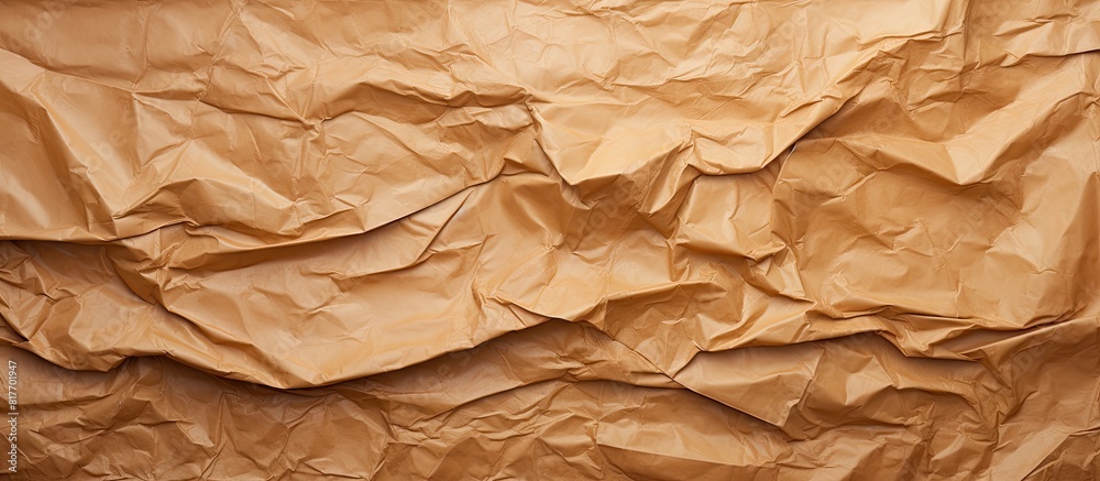 Aufkleber A crumpled brown paper with a textured surface offers ample copy space for images