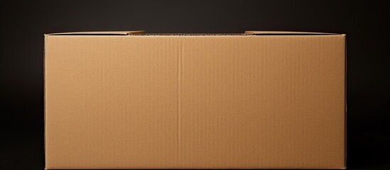 A cardboard box with ample space for customization and creativity Ideal for displaying a copy space image