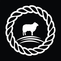 lamb logo design vector illustration