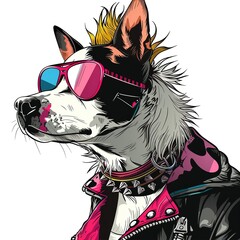 Dog punk fashion