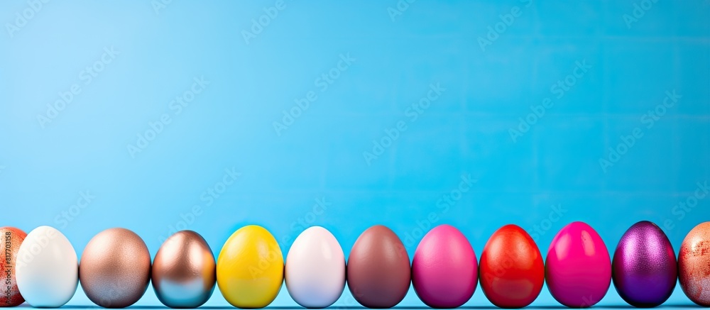 Poster a vibrant assortment of easter eggs stands out against a colorful backdrop offering a card with ampl