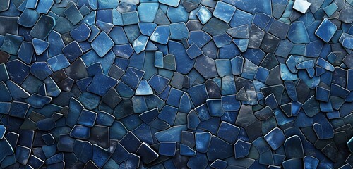 Abstract background, Dark blue rustic mosaic background. 