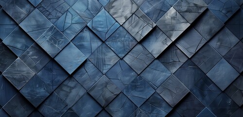 Abstract background, Dark blue rustic mosaic background.