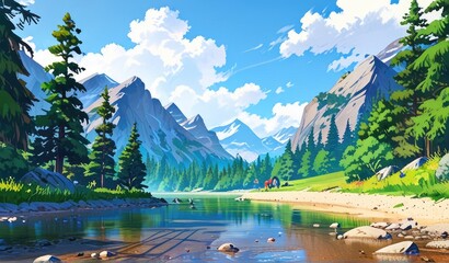 lake in the mountains
