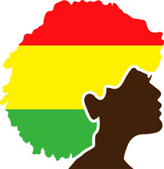 Black head women history month illustration