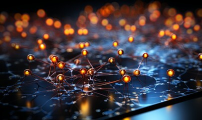 Close Up of Cell Phone Network