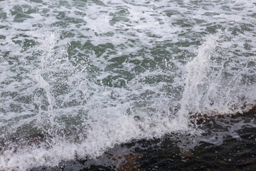 water flowing into the water