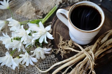 Coffee made from chicory roots