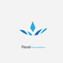 Abstract symbol of logo, Design for Natural Medicine Hospital  Medical emergency logo design, logotype for medical pharmacy.vector floral illustration.eps 10.