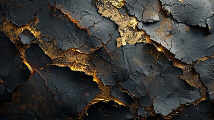 Abstract scrap metal art piece, featuring rough, burnt textures and ripped edges, highlighted with gold paint to create a sense of decayed opulence 8K , high-resolution, ultra HD,up32K HD