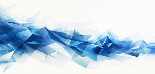 Abstract background with blue geometric shapes, that aligns with corporate aesthetics.