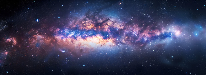 Milky Way Galaxy with Stars and Space Dust,Milky Way Galaxy and Star-Filled Universe