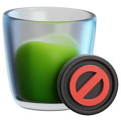NO DRINK 3d Illustration