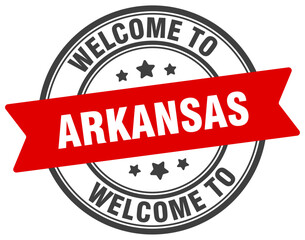 Welcome to Arkansas stamp. Arkansas round sign