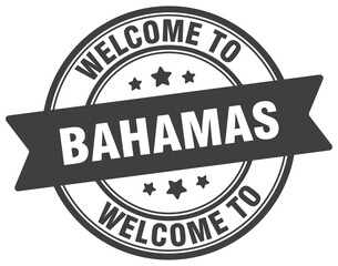 Welcome to Bahamas stamp. Bahamas round sign
