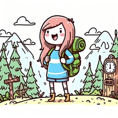 Obraz premium Sunset over a tranquil lake, with mountains in the distance #Nature #Scenery #Sunset - Mountain Lake Sunset