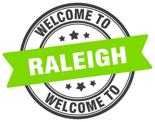 Welcome to Raleigh stamp. Raleigh round sign