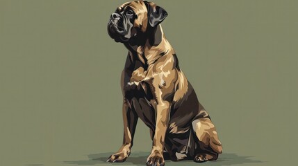 Majestic Mastiff A Proud and Noble Breed Illustrated in D Art