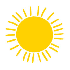 ПечатSun symbol. Childlike drawing of sun. Abstract cute drawing of sun. Vector illustrationь