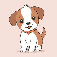 Vector illustration of a cute Puppy for kids books