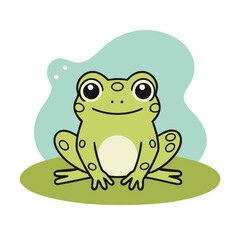 Cute Frog for kids story book vector illustration