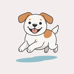 Cute Dog for children book vector illustration