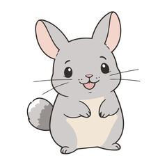 Cute Chinchilla for kids books vector illustration